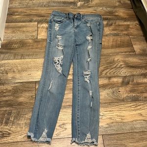 Aeropostale distressed ripped jeans